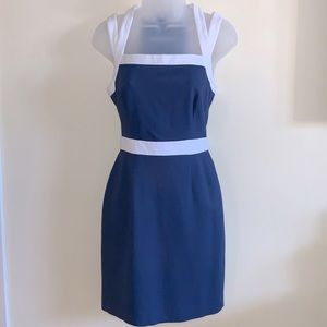 Blue & White Strappy Pencil Dress by Banana Republic - Sz. 0